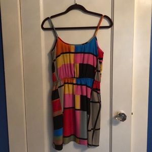 Colorful Geometric Block Dress